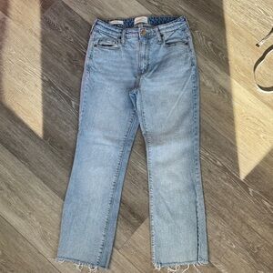 Universal Thread Pale Blue, Ankle Bootcut Jeans with Frayed Hem
